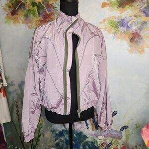 NWT Free People Movement  Womens Starting Lineup Windbreaker  Lilac Green Combo